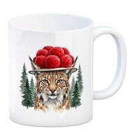 Luchs Mit Bollenhut Kaffeebecher Schwarzwald Motiv