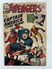 Avengers #4 Comic 1st Silver Age Appearance of Captain America, Marvel 1964