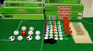 Subbuteo job lot. subbuteo whistle 5 sets of flags 10 balls plus more