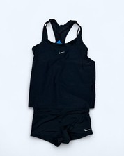 NIKE SWIM TANKINI BLUE BLACK SIZE MEDIUM NEW 