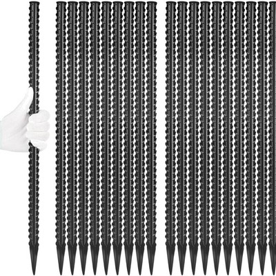 24 Inches Straight Rebar Stakes20-Pack, 1/2'' Diameter Steel Metal Stakes for ...