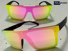 Biker Motorcycle Riding Fishing Wrap Shield POLARIZED SUNGLASSES Sporty Frame C2