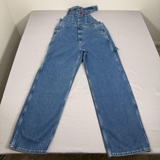 Dickies Overalls Mens 34x34 Blue Denim Jean Pants Bib Workwear Carpenter Utility