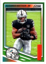 Alexander Mattison #112 - Base Set - 2025 Panini Score - Dolphins