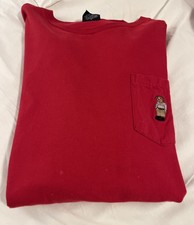 Vintage Polo Ralph Lauren Polo Bear Pocket Long Sleeve Red Tee Men's L USA  cx