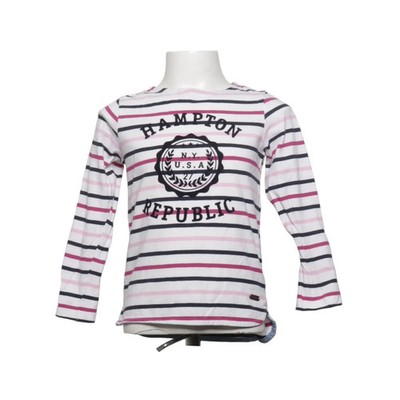 Hampton Republic, Langarmshirt, Größe: 110/116, Weiß/Schwarz/Pink, Streifen #y7V