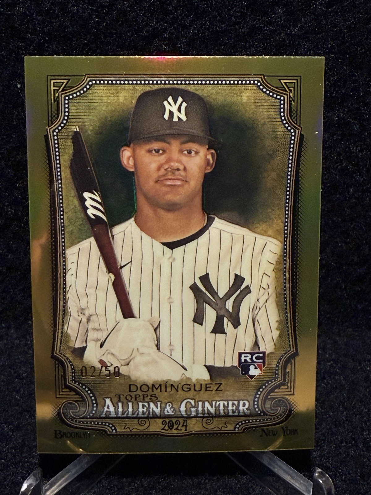 2024 Topps Allen & Ginter - Chrome Jasson Dominguez #31 Gold Refractor /50 (RC)