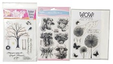 3 New Assorted Sealed Rubber Stamping Kits