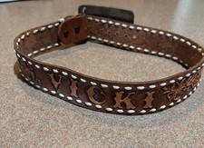 Vintage / Unique Hand Tooled Leather Kid s Belt Western Floral