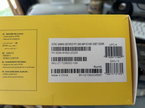 ZOTAC NVIDIA GEFORCE RTX 2060 6GB GDDR6 - Afbeelding 6 van 6