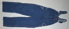 DICKIES OVERALL JEANS 34X30 VINTAGE USA MADE 100 COTTON DENIM BIBS WORKWEAR