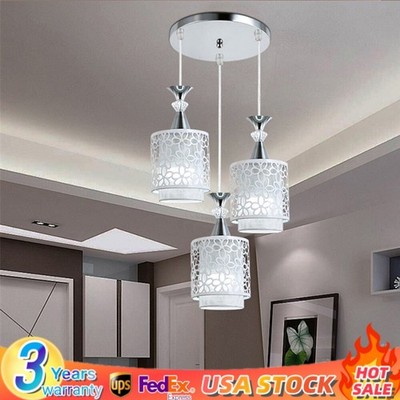 Modern Chandelier 3-Head Ceiling Hanging Light Pendant Lamp Fixture Dining Room