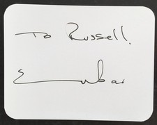 Chris Eubank, British Boxer, SIGNED & Inscribed to Russell,  great provenance