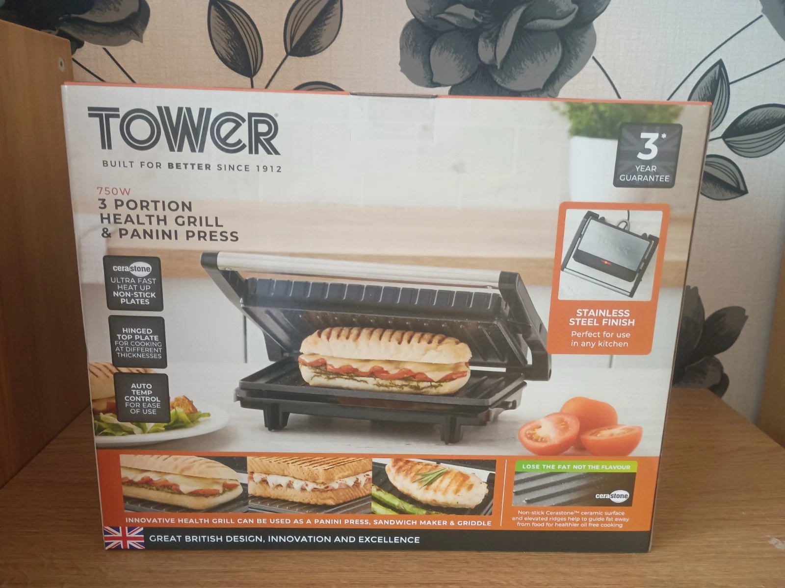 TOWER 3 PORTION HEALTH GRILL & PANINI PRESS NEW
Opens in a new window or tab