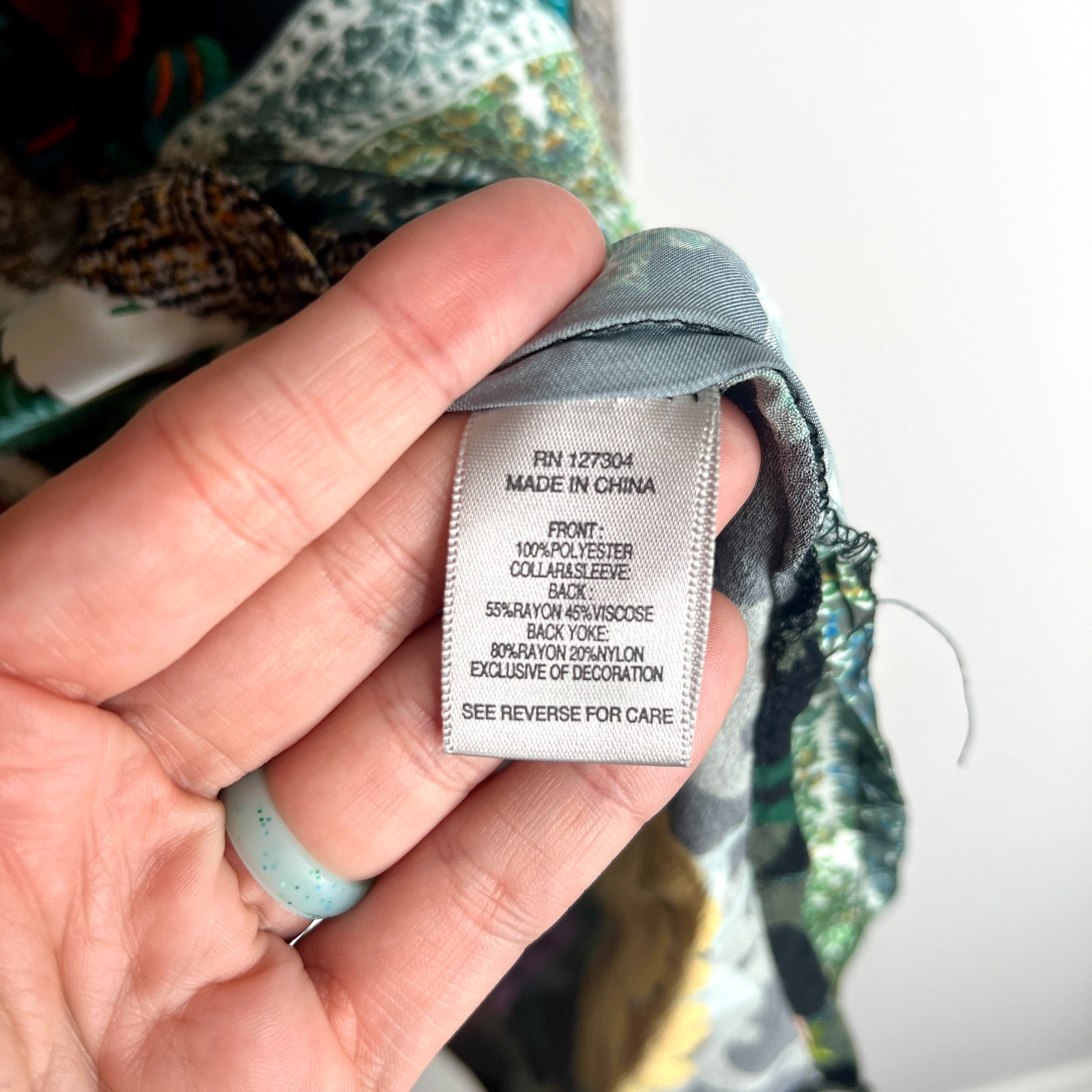 John Mark Patchwork Print Front Button Tunic Mixe… - image 8