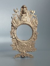 Porte Montre À Gousset Allégorie Guerre Militaria Napoléon III Trophées D'armes