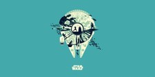 Star Wars millennium falcon simple background Custom Gaming Mat Desk 4321