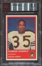 1963 Fleer #57 Clem Daniels RC BVG 8.5 Oakland Raiders Prairie View