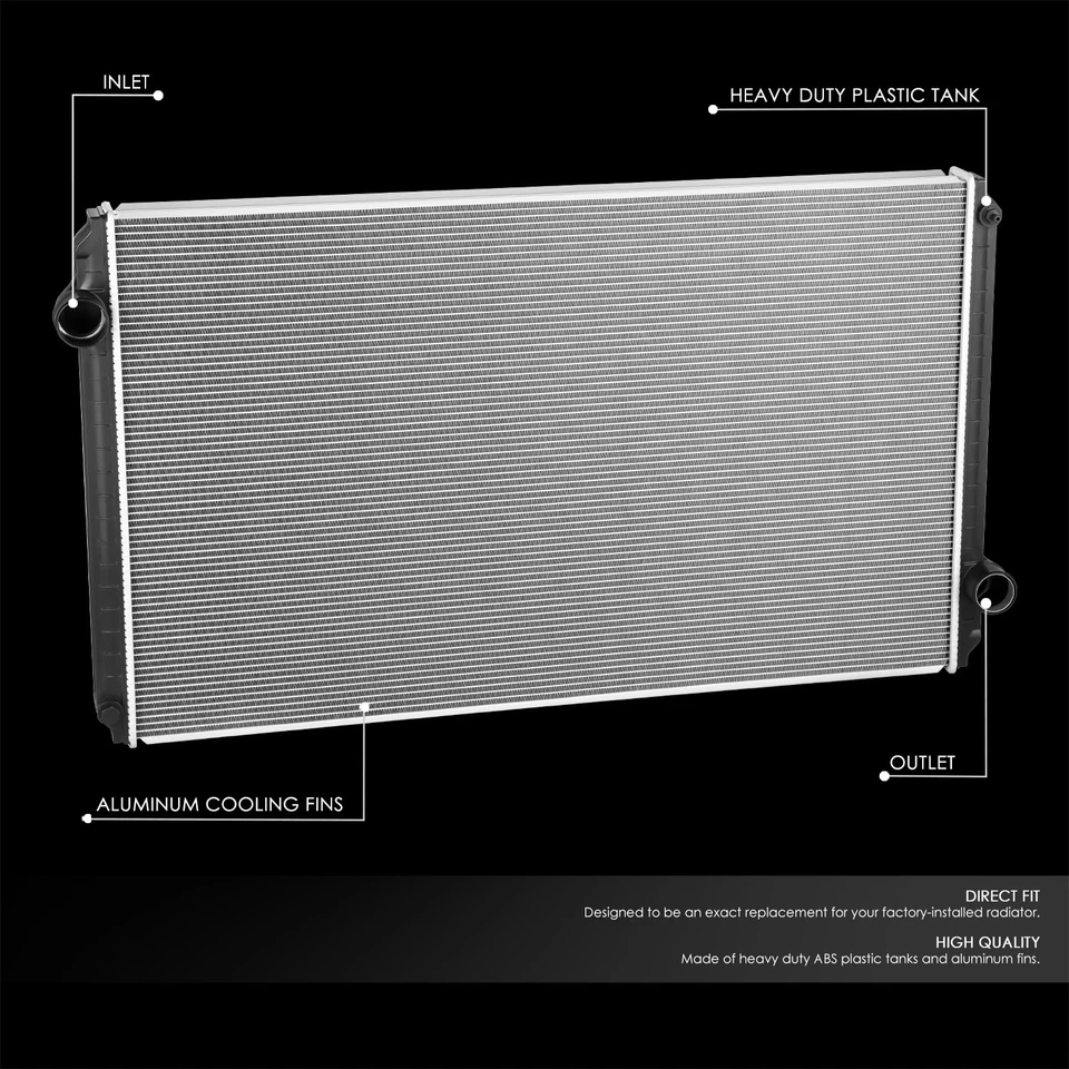 Radiador de aluminio de 2 filas Fit 96-02 International 5070 5900i 5600i 5500i 9800 5000 Foto 2 de 4