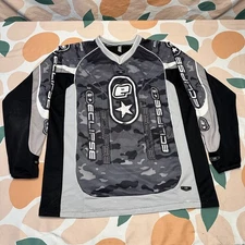 Planet Eclipse Distortion Paintball Jersey Men's XL Extra Large Gray Camouflage