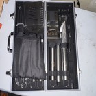 Kalamazoo Portable BBQ Tool Set w/ Case Spatula Tongs Fork Skewers Black — photo 7