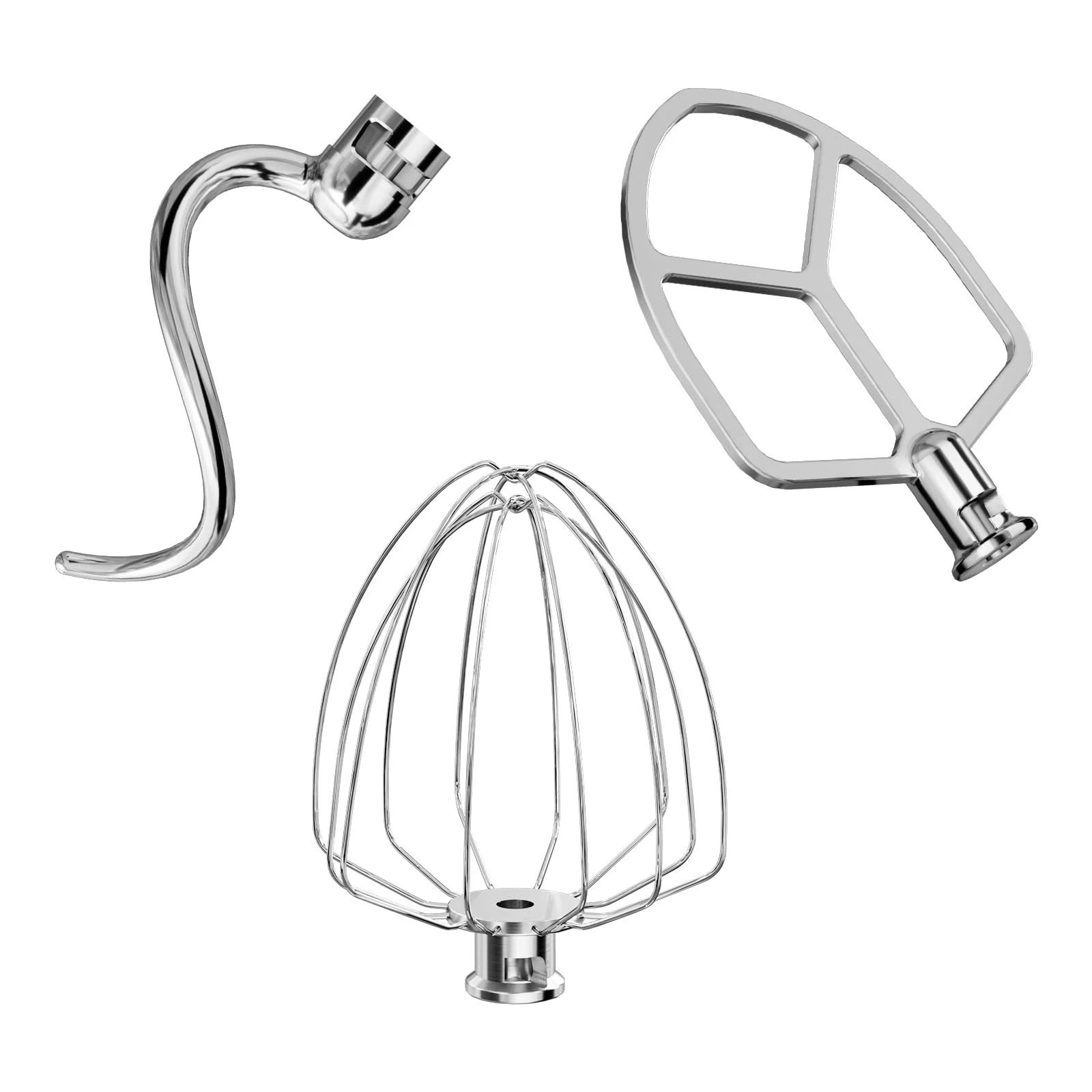 LETOMS Stainless Steel 3 Pieces Attachments (6QT）, Silver