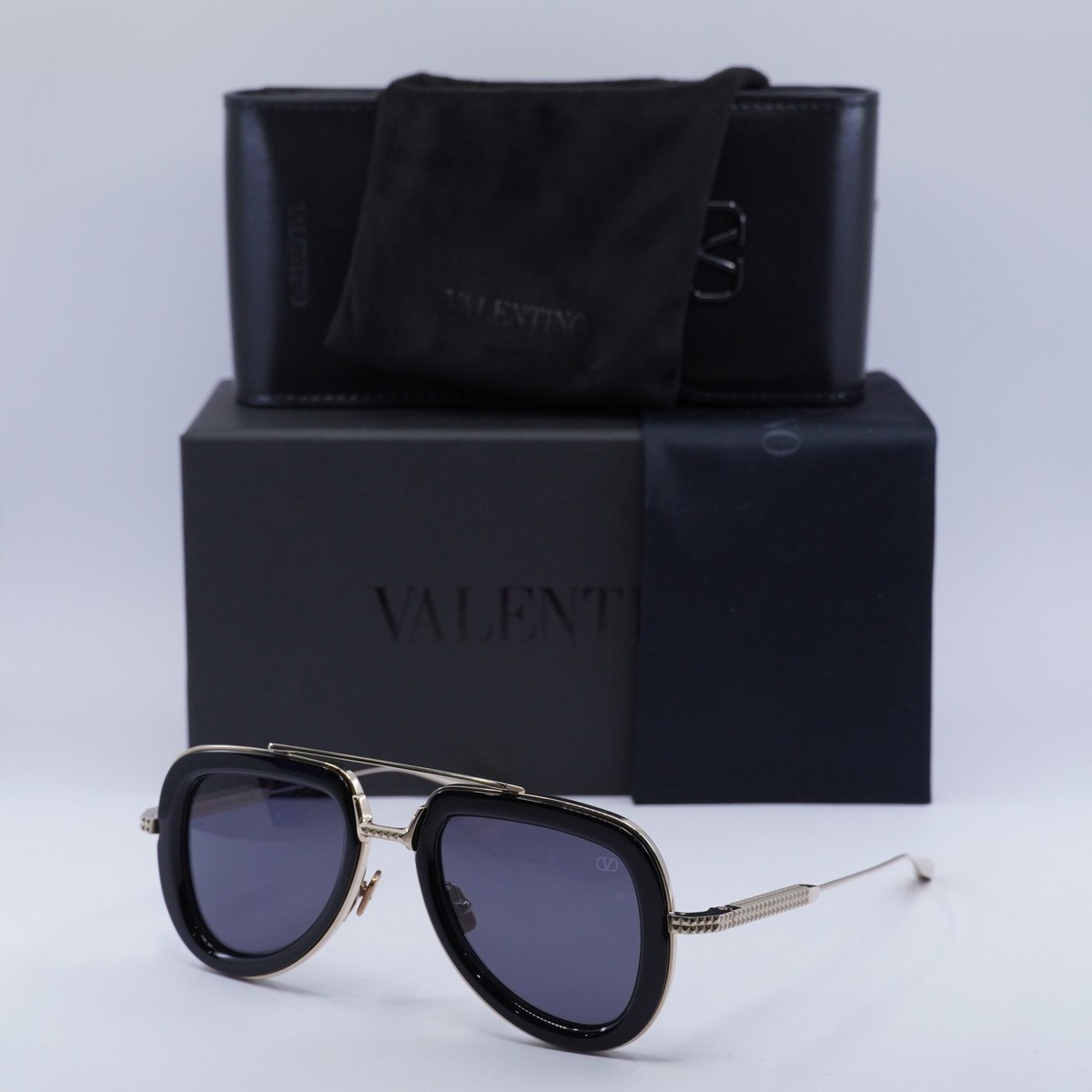 Valentino V-LSTORY VLS-129A Shiny Black/Gold/Grey 50-21-140
