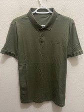 NEW Calvin Klein Small Men's Liquid Touch "Dusty Olive" Green Polo Shirt NWT 79