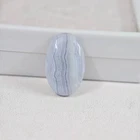 Natural Blue Lace Agate Cabochon Oval Loose Gemstones Jewelry Making