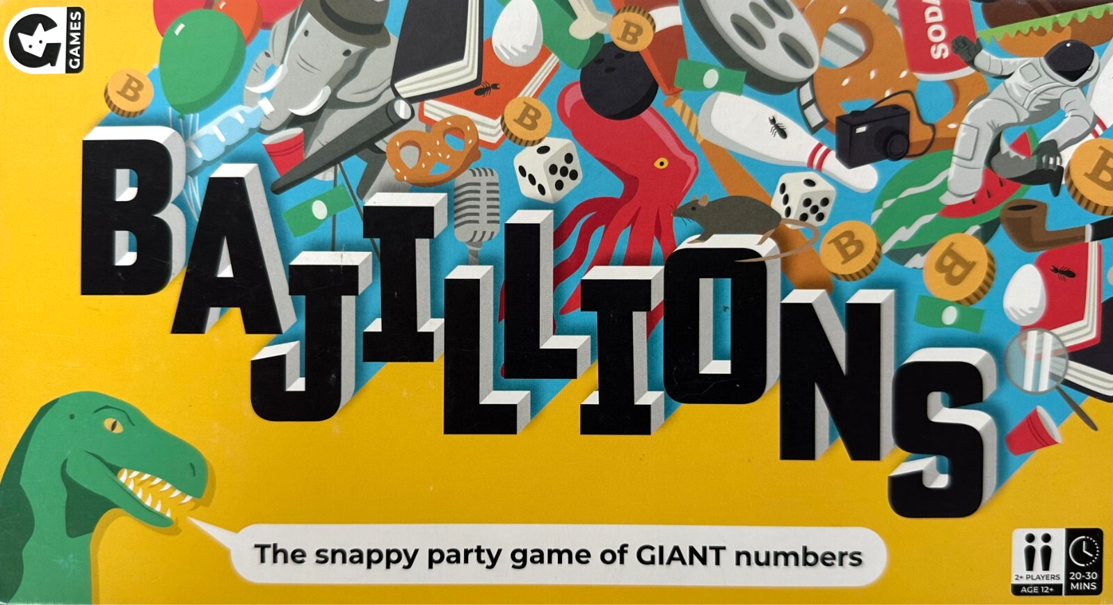 Ginger Fox Bajillions Family Party Game Snappy Party Game (12yrs+) ~ Complete