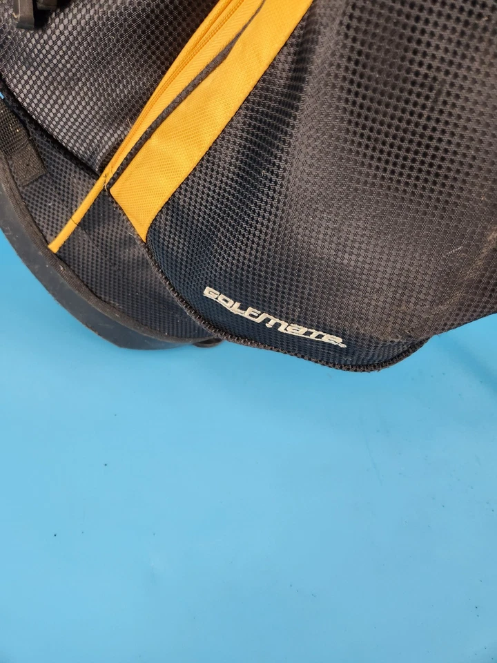 Golfmate 8-Way Divider Golf Bag Yellow & Black W/Raincover - Image 2 of 4