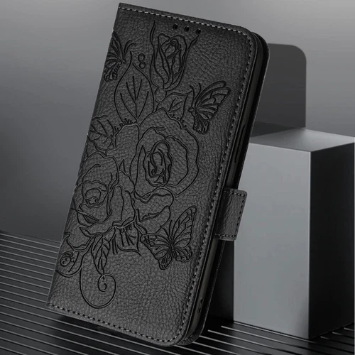 Luxury Leather Rose Wallet Cover Case for A55 A51 A73 M53 A54 A53 A52 A70 A50 - Picture 7 of 17
