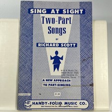 Sing At Sight Two-Part Songs Scott Vintage Childrens Music Book