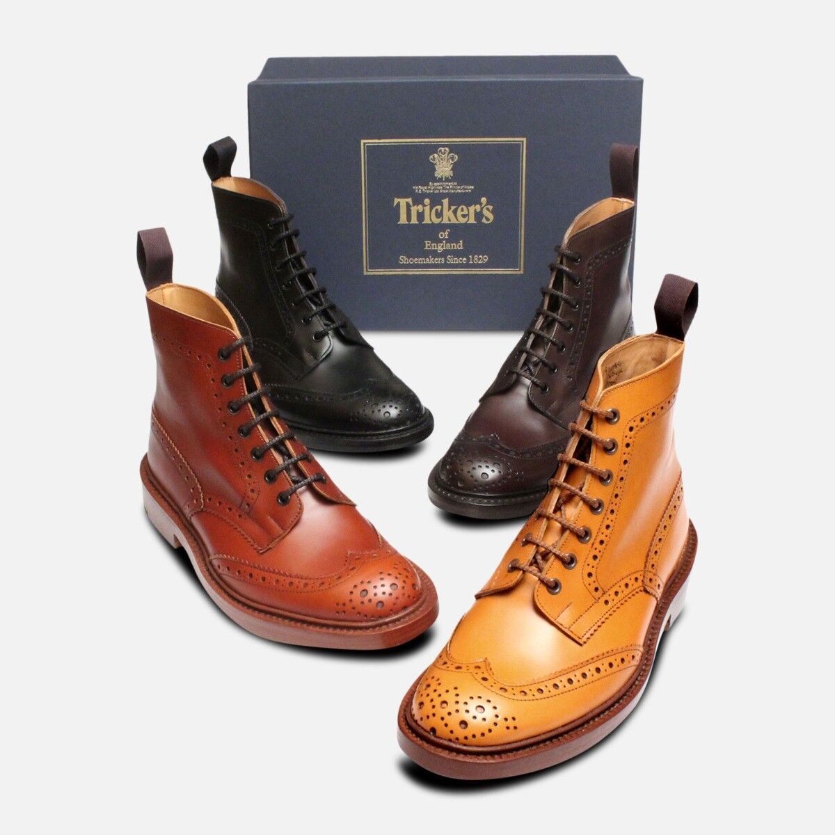 Trickers Stow Acorn Country Brogue Boots