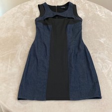 Guess Los Angeles Womens Blue Denim Sleeveless Stretch Sheath Dress Size 3