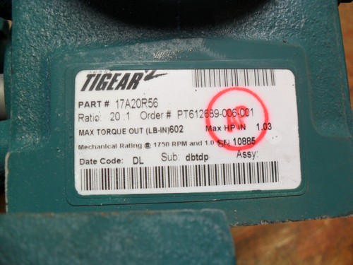   Dodge Tigear 2 - 17A20R56 NUOVO albero 7/8" - rapporto 20:1 - Foto 1 di 7