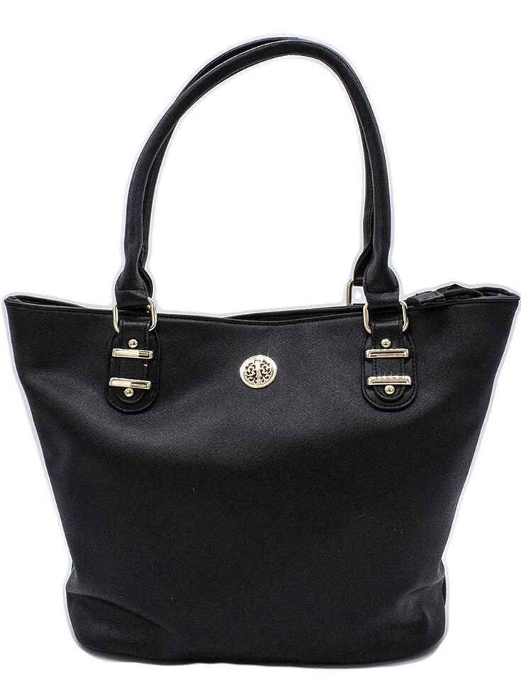 Women's Sasha New York Vegan Leather Tote Bag Purse Black