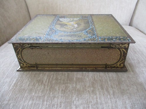 Antique 1920's Whitman's Chocolate Candy Tin Mosaic Box Salmagundi Art Nouveau - Picture 4 of 21