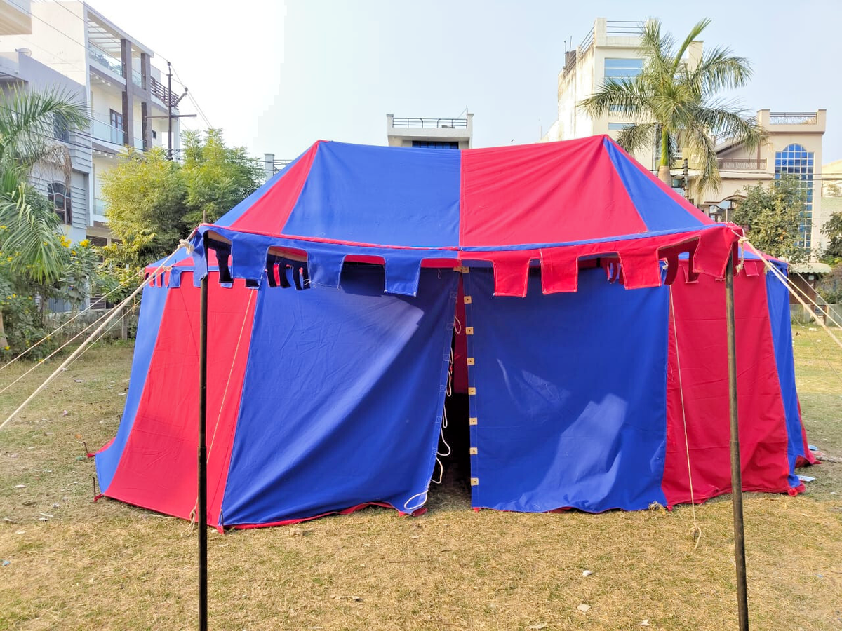 Tenda Da Campeggio Medievale Borgognona 6x4 M | Impermeabile In Tela | Rievocazione E LARP