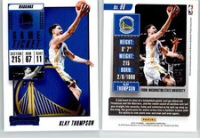 Klay Thompson 2018-19 Contenders Game Ticket Blue #96 /49 Warriors