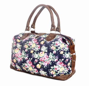 Womens Canvas Overnight Travel Bag Ladies Floral Weekend Hand Luggage Holdall | eBay