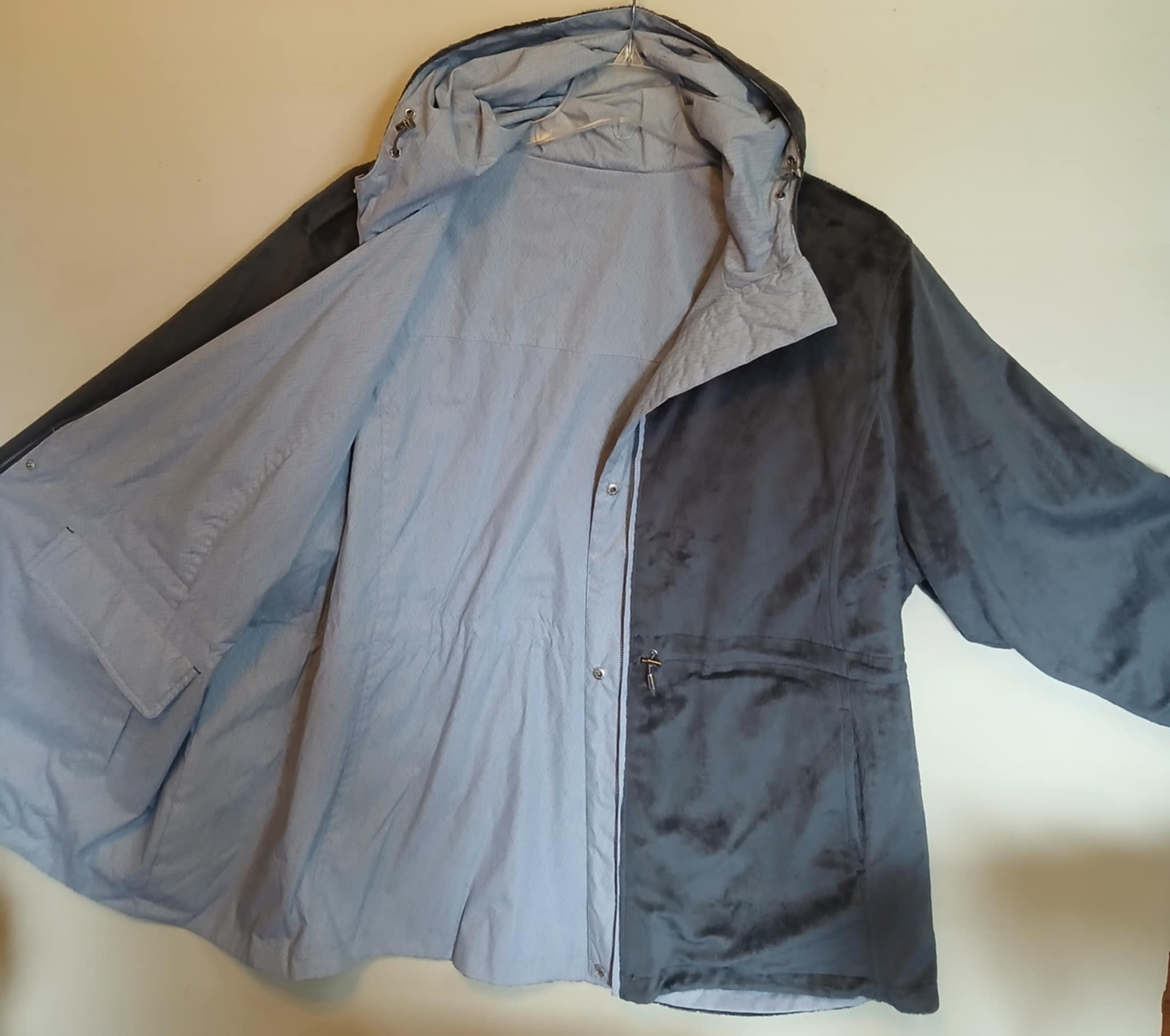 Free Country Ladies Plus SIze 3X Gray Reversible Zip Up Jacket