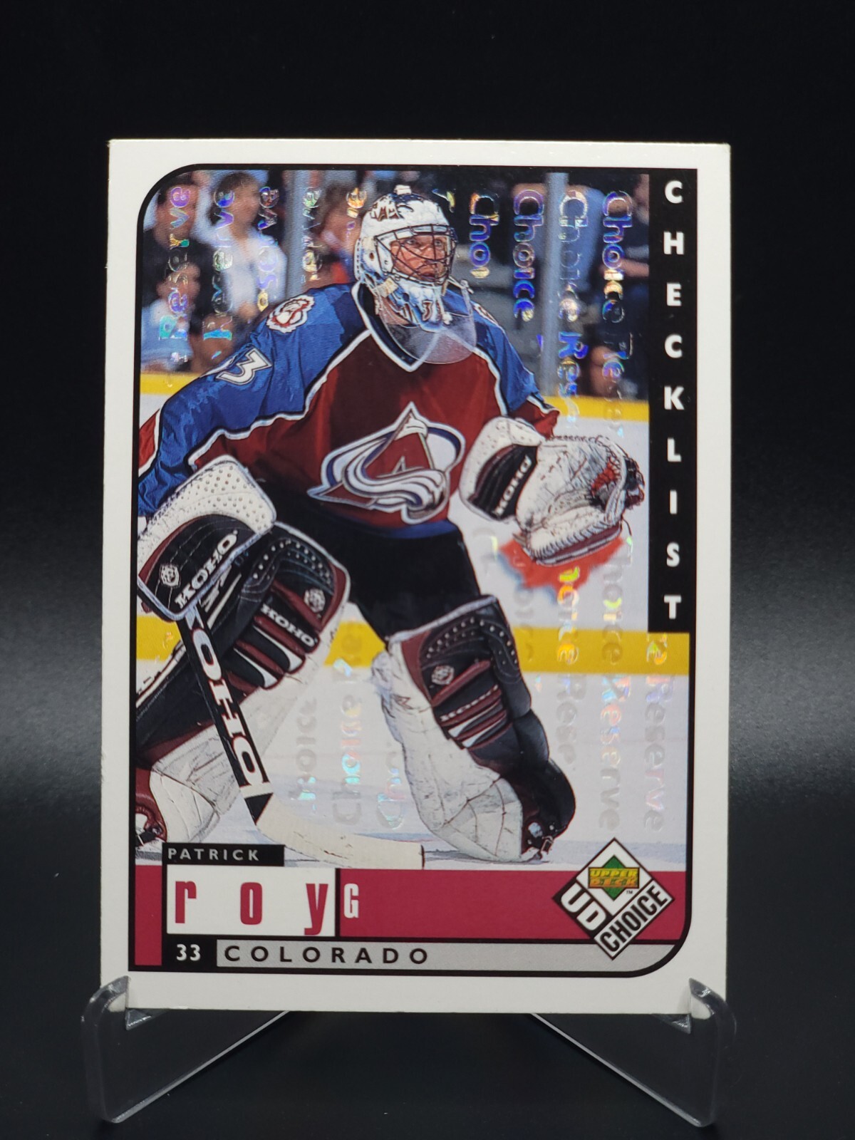 Patrick Roy 1998-99 Upper Deck UD Choice Checklist Choice Reserve HOF #309