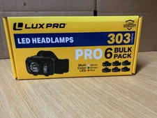 Lux-Pro 6-PACK 303-Lumen LED Headlamp (Battery Included)