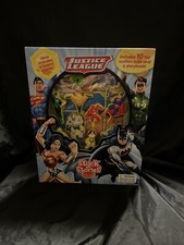 DC Justice League Stuck on Stories-10 Toy Suction Cups  Storybook Batman Comics