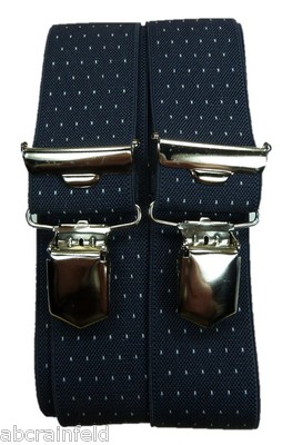 EDERER WESTERN Hosenträger - 35mm Breit Braun Mit 4 Clips Für Jeans & Arbeitshosen