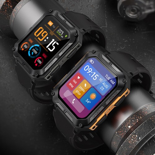 C20 PRO 1.83″ Smart Watch Music BT Call Outdoor Sports Rugged Fitness Tracker - Picture 2 of 26