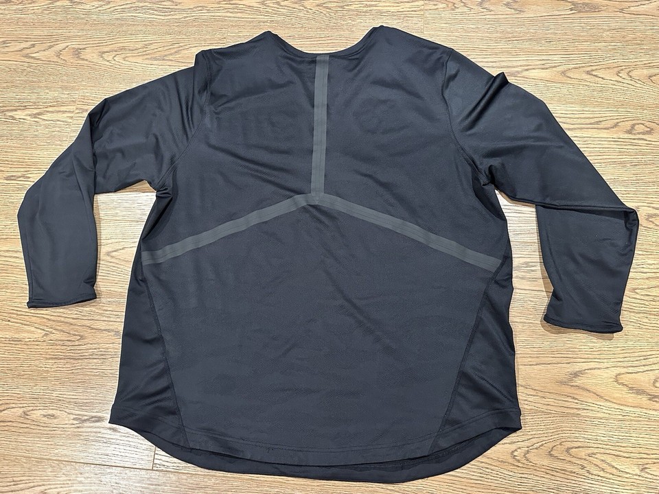 Ohio State Buckeyes Shirt Mens 3XL Black Red Long Sleeve DriFit