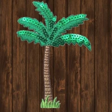 Palm Tree Embroidered Patch — Iron On