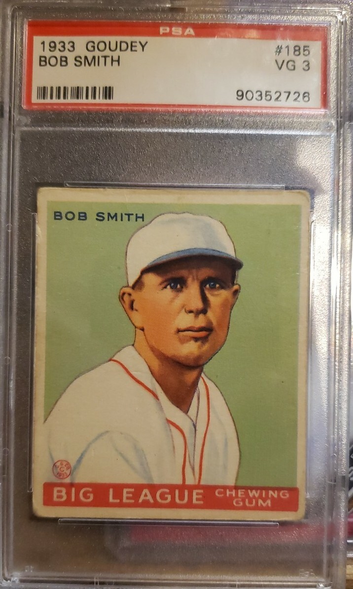 1933 GOUDEY #185 BOB SMITH PSA 3 VG - VERY GOOD BASEBALL CARD